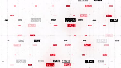 4K - Data Technology Network - loopable - red and white