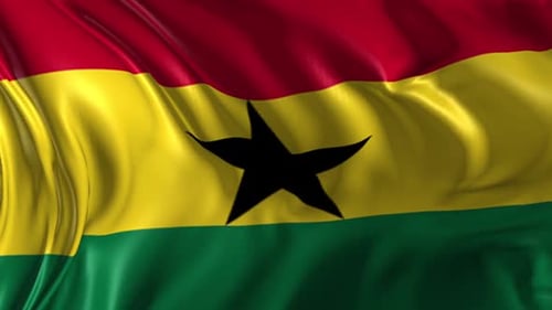 Realistic Waving Ghana Flag for National and International Events