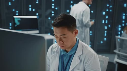 Technical Support Team Data Center Multiethnic Asian Software Developer Cloud Computing Learning and