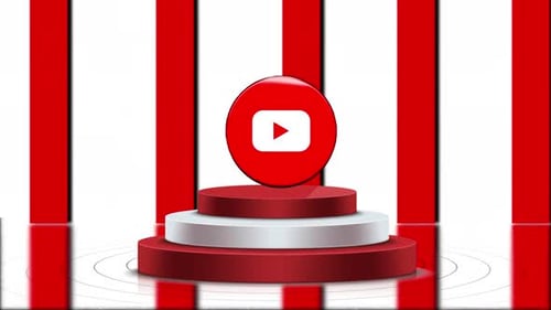 Animación del Logo del Stand 3D de Youtube