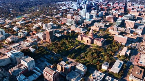 View on the Texas State Capitol, seat of government of Texas State.