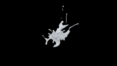 Abstract White Paint Splash on Black Background