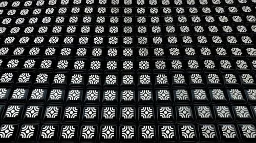 Animated Geometric Pattern Loop with Shifting Abstract Squares