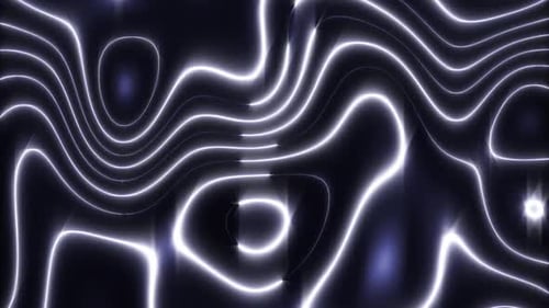 Glowing Abstract Neon Topographic Lines Background