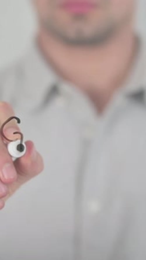 Goodbye, Writing on Screen with Hand, Vertical Video