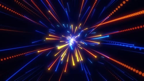 Abstract Futuristic Light Speed Tunnel Background Animation