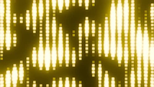 Yellow Neon Blurred Equalizer Pixels Background Vj Loop l 4K