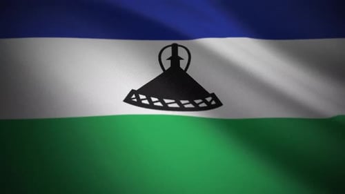 Simulation de tissu du drapeau du Lesotho — Graphiques animés