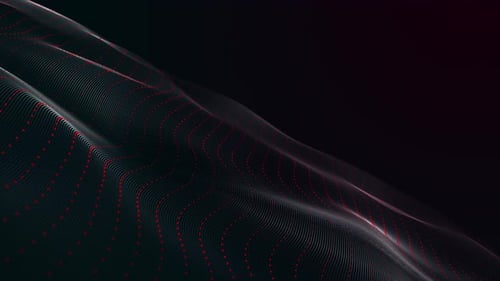 4k Beautiful Waving Lines Background - Loop - red