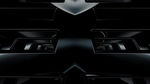 Abstract Black Geometric Tunnel Loop Background