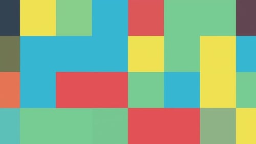 Collage Collection: Glitch screen effect with square and rectangular frames in a unique layout in a