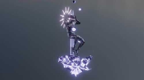 Humans In The Techno Of Future 3D Rotate VJ Loops