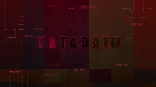Digital Data Text Glitch Reveal Animation