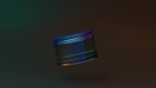 Iridescent Holographic 3D Container Product Reveal Animation