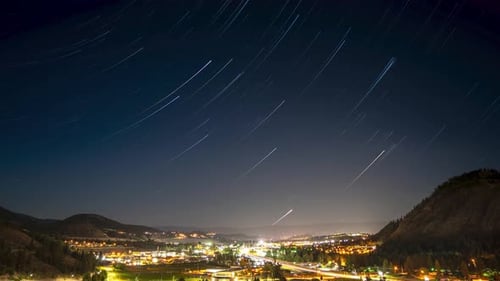 Wide Angle View Of Shooting Stars In Space Uhd