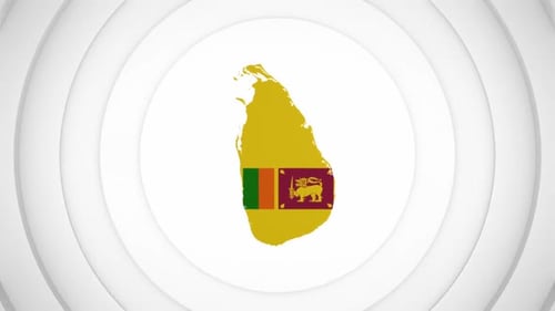 Sri Lanka Map Reveal With Flag Animation