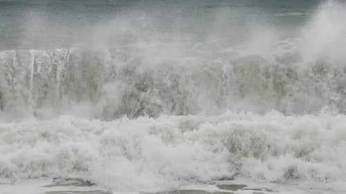 Footage Of Sea Waves In Stormy Weather