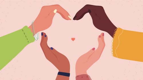 Female Hands Making A Heart Background 4K
