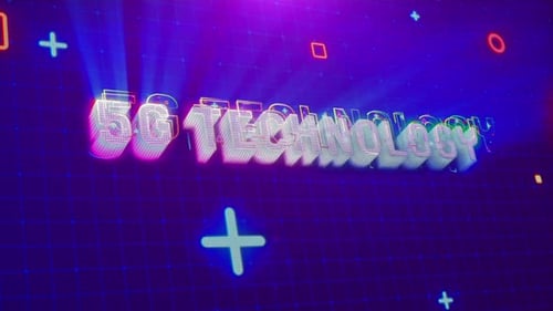 Dynamic Glitch 5G Technology Title Reveal
