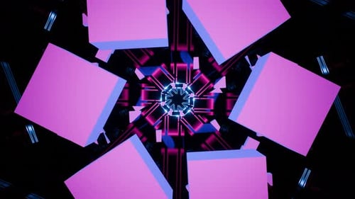Rotating Pink Machine Tunnel VJ Loop