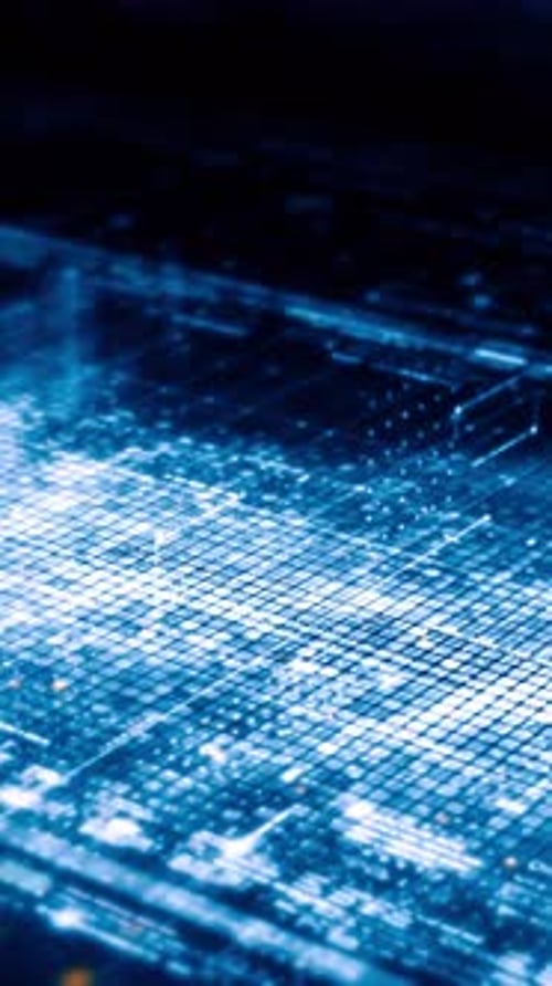 Futuristic Screen Display Data Matrix Simulation Background 12