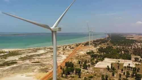 Central eólica en Sri Lanka