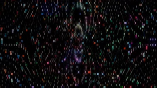Beautiful videos that glow, shine brightly that regulate subtle movements with colorful stripes