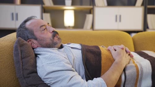 Man with sleep problems.