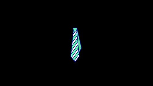 Animated Striped Tie Icon for Corporate Videos