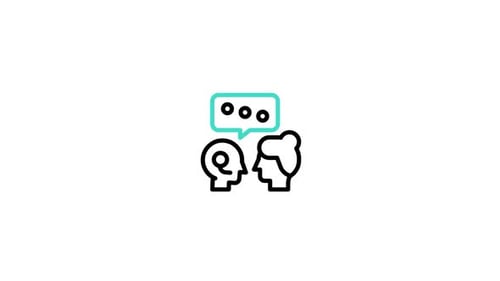 Animated Communication Between Two People Icon