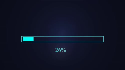 Loading bar progressing animation 100 percent. Loading Bar and Loading Complete