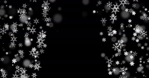 Falling Snowflakes Winter Holiday Background Loop
