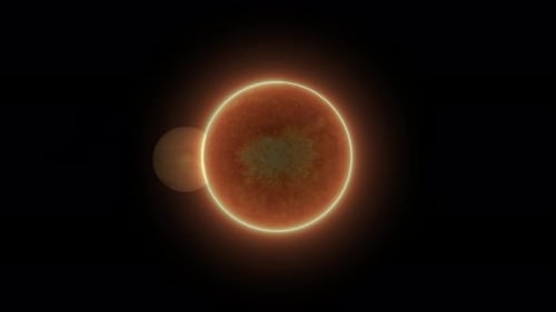 Soleil brillant abstrait sur le ciel. fond d'animation solaire réaliste.