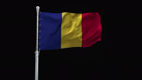 Realistic Waving Flag Animation on Pole