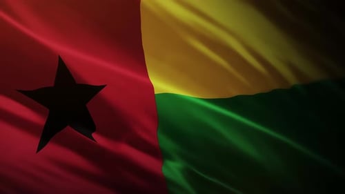 Guinea-Bissau National Flag Waving Animation