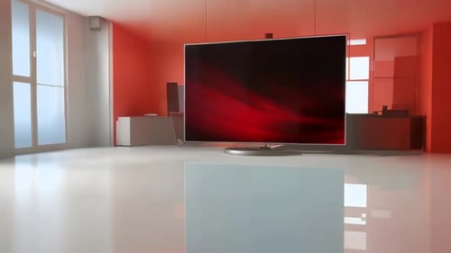 Fluid Red Abstract Flowing Motion Background Animation