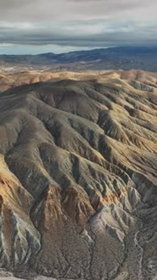 Stunning aerial view of the rugged terrain in Nevada USA