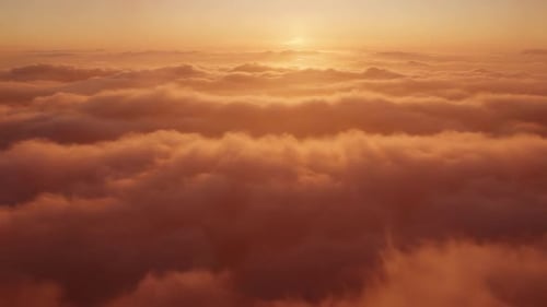 Golden Hour Cloud Flight