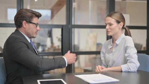 Business People Shaking Hand after Agreement, Close up