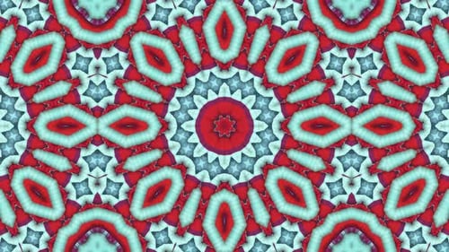 Vibrant Kaleidoscopic Geometric Pattern Background Loop