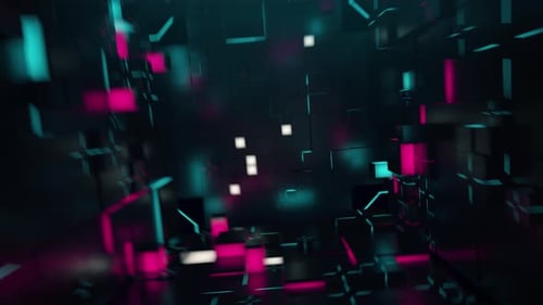 Futuristic Blockchain Metaverse Digital World Opener Title Animation