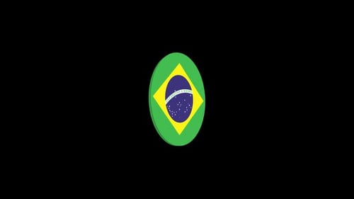 Flag of Brazil 3d icon