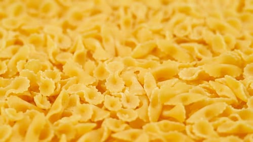 Close Up of Uncooked Bow Tie Pasta
