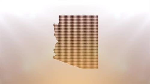 Arizona State Map Pixel Reveal Animation