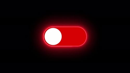 Toggle Button Animation Glowing Neon Style Dynamic Switcher UI Control Design Element