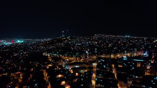 Fireworks Exploding in Izmir City