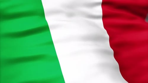 Seamless Waving Italian Flag Background Animation
