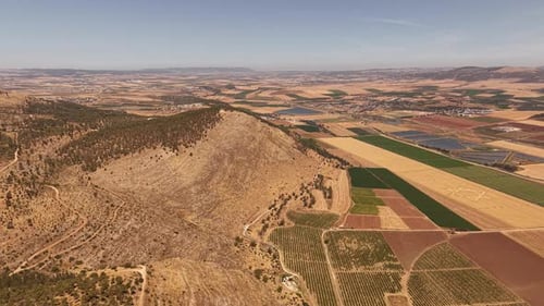 Aerial video over Gilboa Reserve, Israel