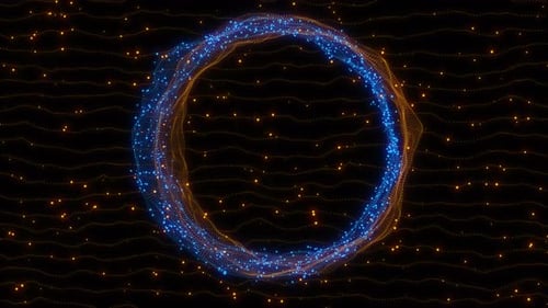 Abstract sphere with connecting dots and lines on transparent background. Sphere made of particles.