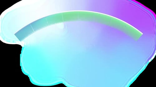 Coleção Radar: animação gráfica de exibição de heads-up em arco com efeito cascata em um loop